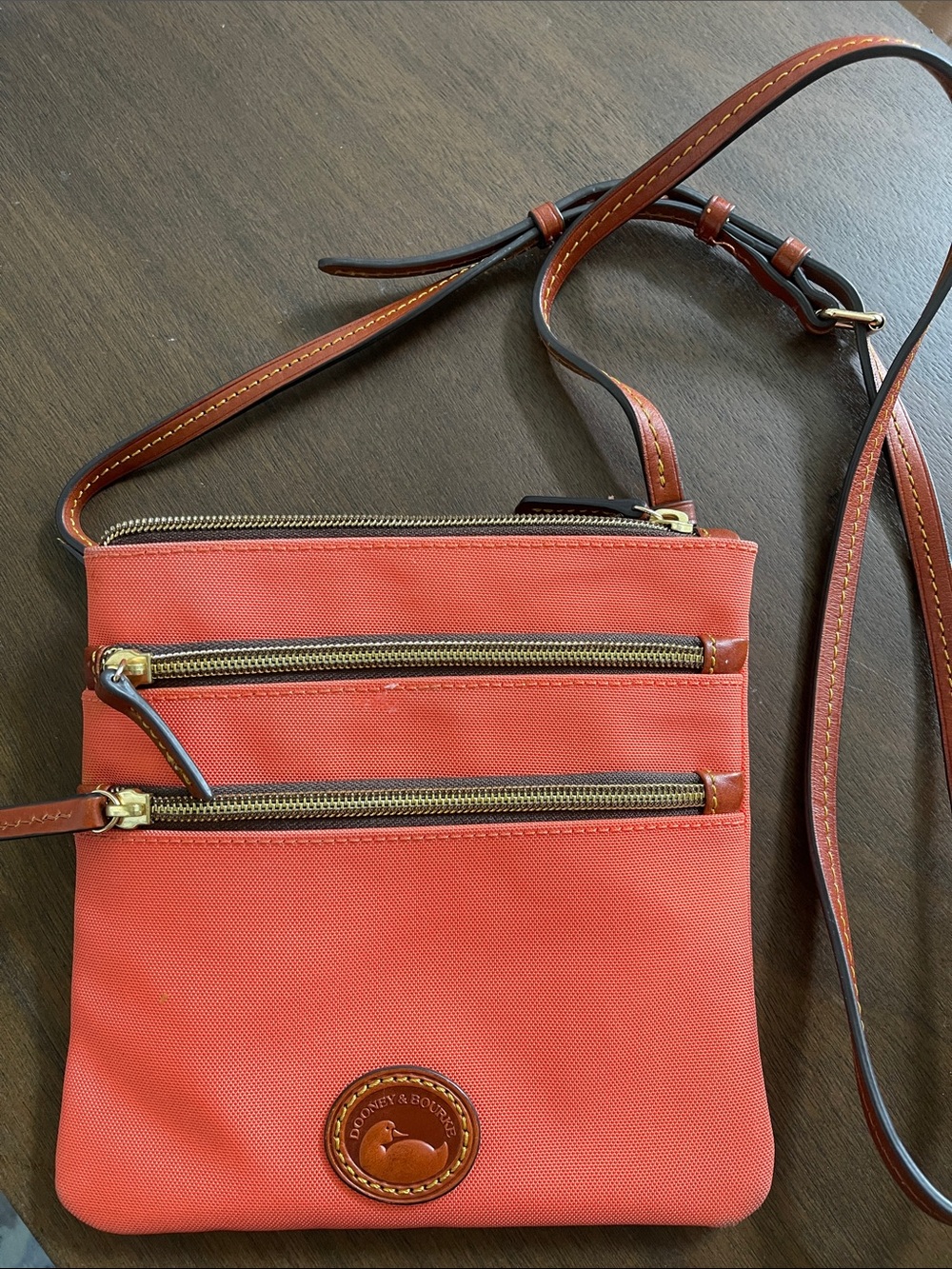 Dooney & Bourke Coral Nylon Crossbody with Leather Trim